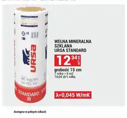 Merkury Market Wełna mineralna szklana Ursa Standard 15 cm oferta