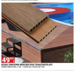 Merkury Market Deska tarasowa Mercado Duo Teak/Chocolate 2200x148x23 mm oferta