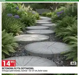 Merkury Market Betonowa płyta deptakowa imitująca pień drzewa szary oferta