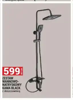Merkury Market Zestaw wannowo-natryskowy Kama Black z deszczownicą oferta
