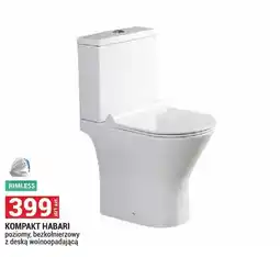 Merkury Market Kompakt Wc Habari poziomy bezkołnierzowy z deską wolnoopadającą oferta