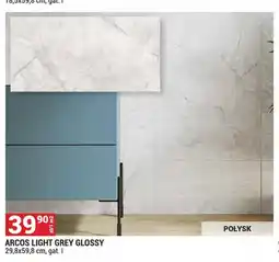 Merkury Market Płytka Arcos Light Grey Glossy 29,8x59,8 cm oferta