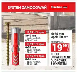 Merkury Market Kołki uniwersalne Fischer DuoPower z wkrętem 8x40 mm oferta