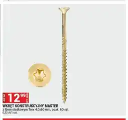 Merkury Market Wkręt konstrukcyjny Master z łbem stożkowym Torx 4,0x60 mm oferta