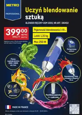 Blender ręczny Metro Professional Gsm 1000