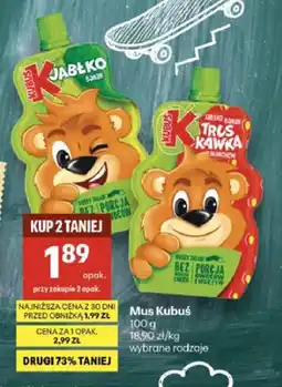 Delikatesy Centrum Mus jabłko banan truskawka marchew Kubuś oferta