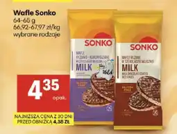 Delikatesy Centrum Wafle ryżowo-kukurydziane w czekoladzie mlecznej Sonko Milk & Wild oferta