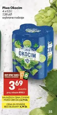 Delikatesy Centrum Piwo bezalkoholowe Okocim Limonka z miętą 4-pak oferta
