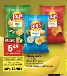 Delikatesy Centrum Chipsy Lay's Green Onion oferta