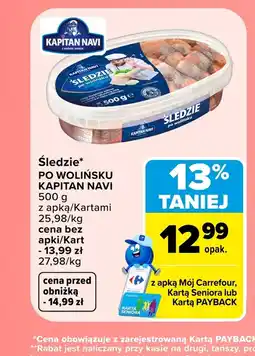 Carrefour Śledzie Kapitan Navi oferta