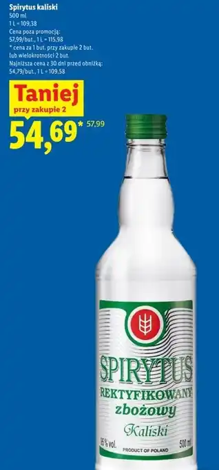 Spirytus rektyfikowany Kaliski