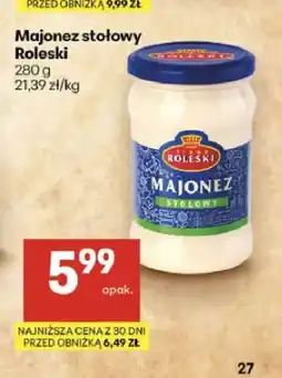 Delikatesy Centrum Majonez stołowy Roleski oferta