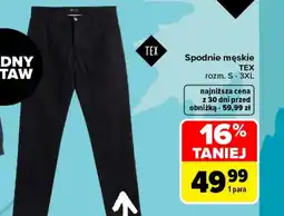 Carrefour Spodnie męskie TEX oferta