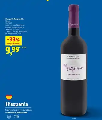 Wino wytrawne Tempranillo