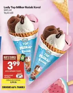 Delikatesy Centrum Lody Top Milker Rożek oferta