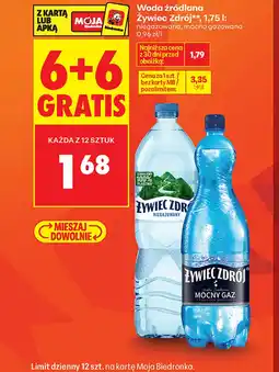 Biedronka Woda niegazowana Żywiec zdrój oferta