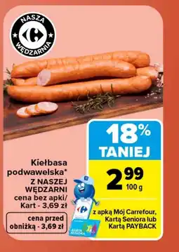 Carrefour Market Kiełbasa podwawelska Carrefour oferta