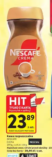 Intermarche Kawa rozpuszczalna Nescafe crema oferta