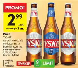 Intermarche Piwo TYSKIE wybrane rodzaje oferta