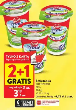 Intermarche Śmietanka ZOTT PRIMO oferta