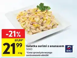 Intermarche Sałatka surimi z ananasem SEKO oferta