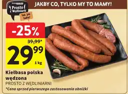 Intermarche Kiełbasa polska wędzona PROSTO Z WĘDLINIARNI oferta