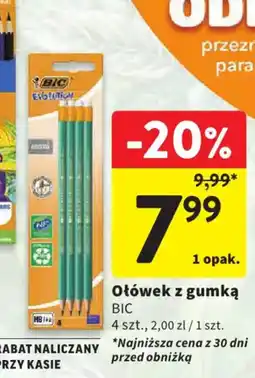 Intermarche Ołówek z gumką BIC oferta