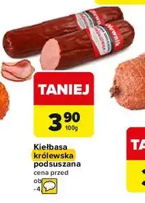 Carrefour Market Kiełbasa królewska podsuszana Olewnik oferta