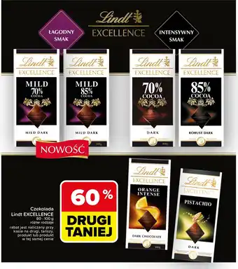Czekolada Lindt EXCELLENCE, różne rodzaje
