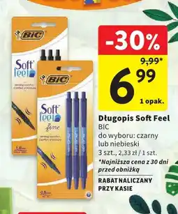 Intermarche Długopis Soft Feel BIC czarny 3-pak oferta