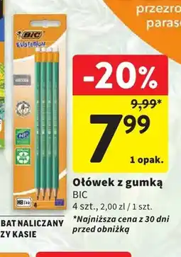 Intermarche Ołówek z gumką BIC 4-pak oferta