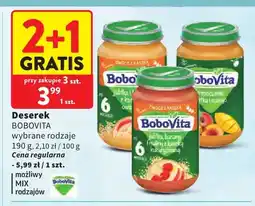 Intermarche Deserek BoboVita jabłka banany i maliny z kaszką kukurydzianą oferta