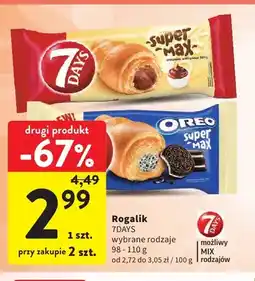 Intermarche Rogalik 7Days Super Max z kremem kakaowym oferta
