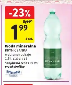 Intermarche Woda mineralna Kryniczanka oferta
