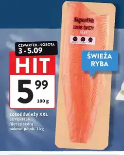 Intermarche Łosoś świeży XXL SuperFish filet ze skórą oferta