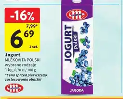 Intermarche Jogurt Mlekovita Polski jagodowy oferta