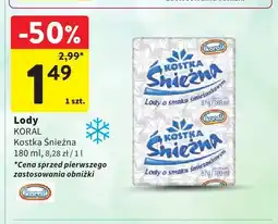 Intermarche Lody Kostka Śnieżna o smaku śmietankowym oferta