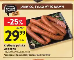 Intermarche Kiełbasa polska wędzona Prosto z Wędliniarni oferta