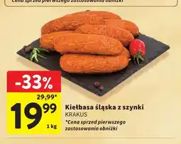 Intermarche Kiełbasa śląska z szynki Krakus oferta