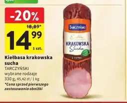 Intermarche Kiełbasa krakowska sucha Tarczyński oferta