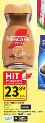 Intermarche Kawa rozpuszczalna Nescafé Crema oferta