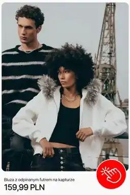 Cropp Bluza z odpinanym futrem na kapturze Cropp oferta