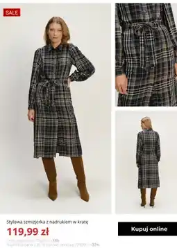 Greenpoint Stylowa szmizjerka z nadrukiem w kratę Greenpoint oferta