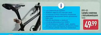 Lampka rowerowa z kierunkowskazem Ride+Go