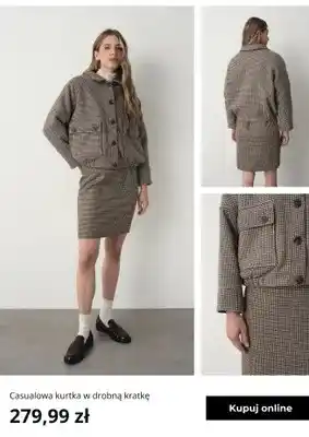 Casualowa kurtka w drobną kratkę Greenpoint