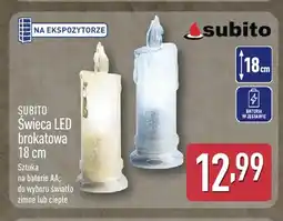 ALDI Świeca LED brokatowa Subito 18 cm oferta