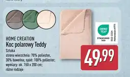 ALDI Koc polarowy Teddy Home Creation oferta