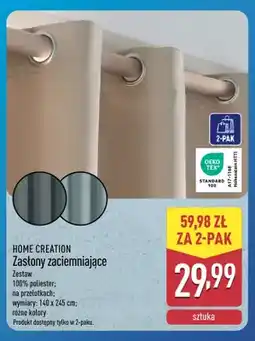 ALDI Zasłony zaciemniające Home Creation 2-pak oferta