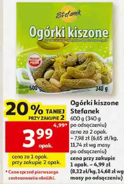 Auchan Ogórki kiszone Stefanek oferta