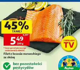 Auchan Filet z łososia norweskiego ze skórą oferta